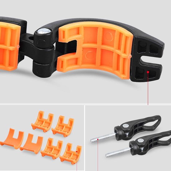 2 Stuks Universele Fiets Steun voor Zaklamp - Verstelbare en Flexibele Beugel voor LED Lamp, MTB Torch Klem Accessoires en Draaibare Houder — afbeelding 2