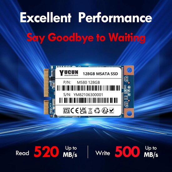 Snelle Interne Solid State Drive SSD 128GB MSATA III van Snelle — afbeelding 5