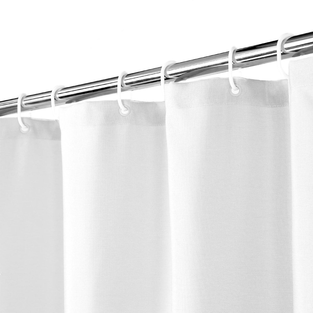 ONF3 - Douchegordijn - Luxe hotelstijl - Zware stof van 240 g/m² - Wit - Wasbaar - Bescherming tegen water en vocht - 81 x 180 cm
