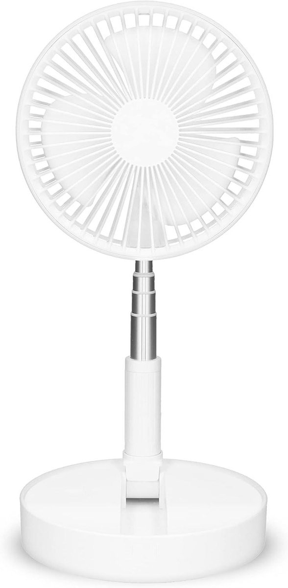 Draagbare Ventilator - Tafelventilator Vloerventilator - Persoonlijke Koeling - Verstelbare Hoogte - Tot 100 cm - Wit