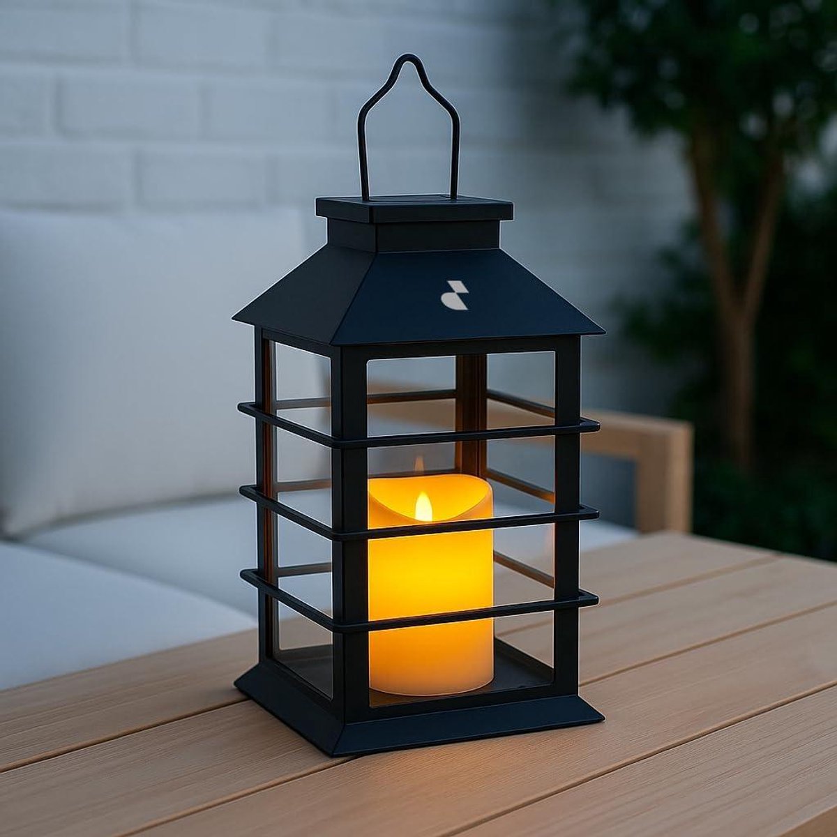Zonne Lantaarn - Buitenlamp Vlam - Tuin Verlichten - Automatische Aan/Uit - IP44 Waterdich