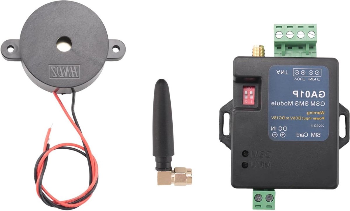 GSM Alarm Box - Slimme Melder - Stroomuitval Waarschuwing - Ingebouwde Batterij - 14 x 10 x 4 cm - Zwart