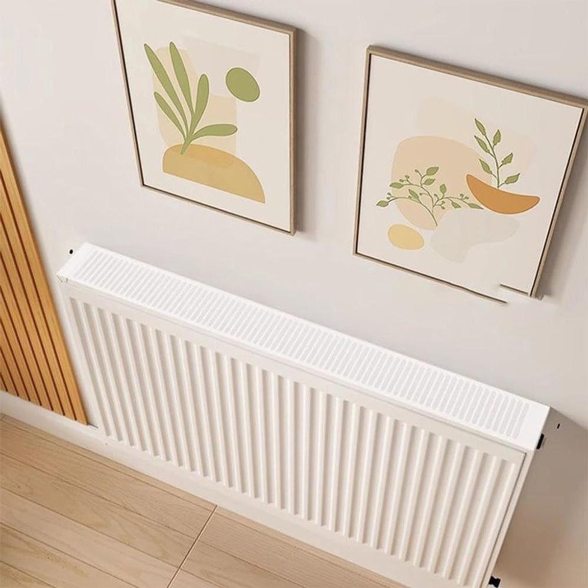 Radiatorhoes - Stofkap - Verwarming beschermen - Magnetische bevestiging - 120 cm - Wit