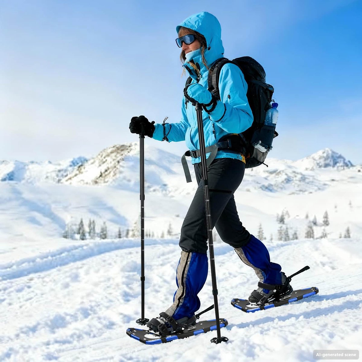 vidaXL 3 in 1 Sneeuwschoenen – en – 63 x 21 cm Blauw