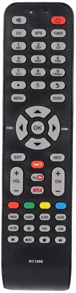 aladdien - Smart TV afstandsbediening - Multifunctioneel - Lichtgewicht - Vervangingsremote - Gebruiksvriendelijk - 2 batterijen