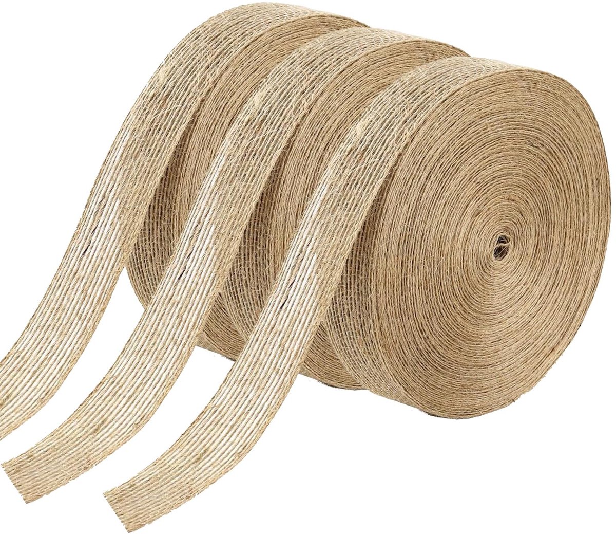 aladdien - Juttenlint - Vintage jute band - 3 rollen voor decoratie - Bruin - Cadeaulint voor feestelijkheden - Natuurlijk materiaal - Geschikt voor..