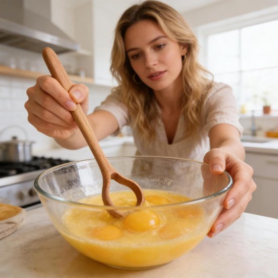 Deense Deeg Mixer - Traditionele Keuken Tool - Brood Bakken - Houten Natuurlijke Korrel - Niet Gespecificeerd - Meerkleurig — afbeelding 3