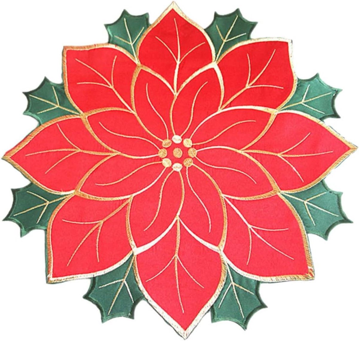 Tafelmat - Onderzetters - Feestelijke Decoratie - Waterabsorberend - 29x29cm - Rood