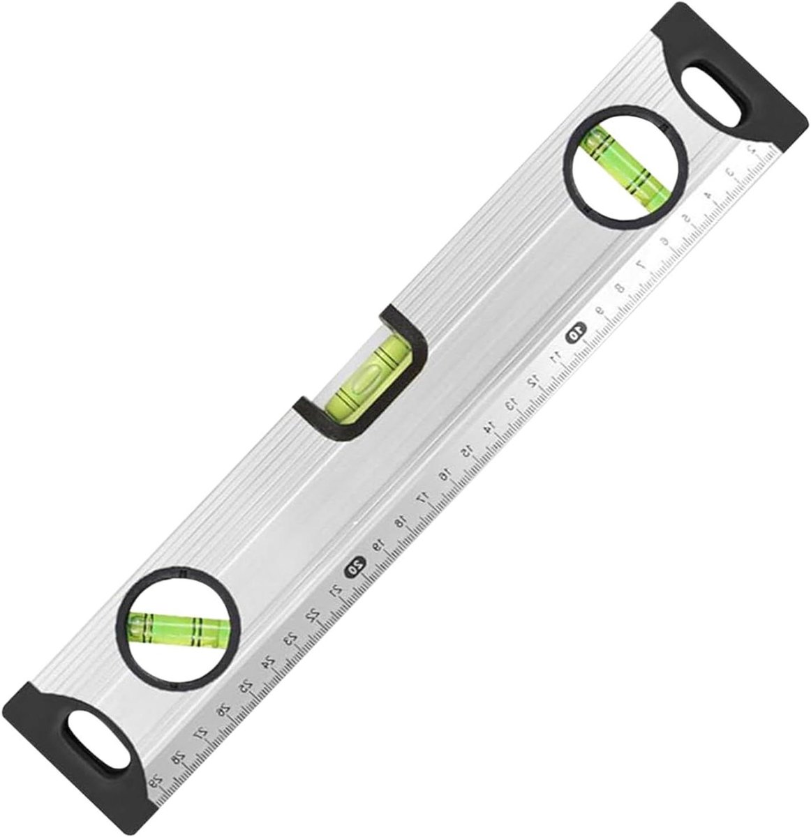Waterpas 30 cm - Meetinstrument - Precies Monteren - Magnetische Basis - 30 cm - Zilver