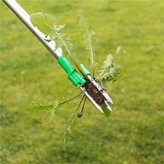 Onkruidtrekker Lange Steel - Wortelverwijderaar Tuin - Effectief Wieden - Diepe Wortelgreep - 100 cm - Grijs — afbeelding 5