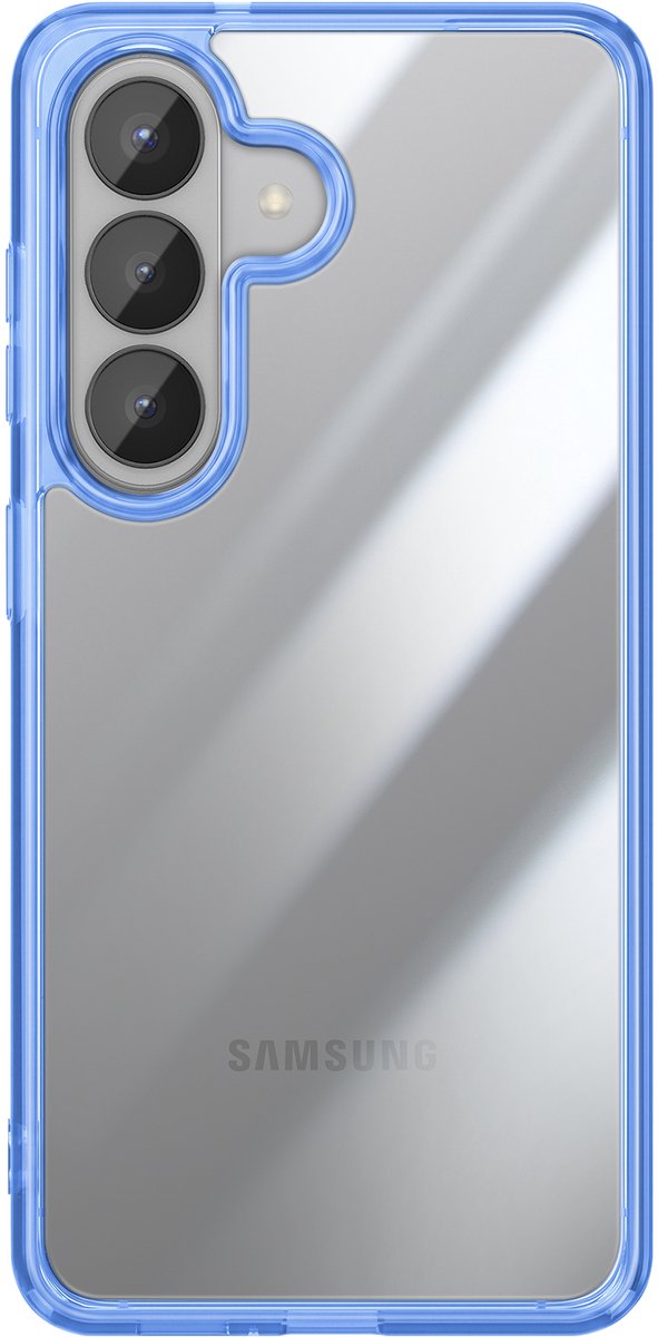 Avizar Coque pour Geschikt voor Samsung Galaxy S26 Antichoc Bi-matière avec Caméra Protégée, Blauw