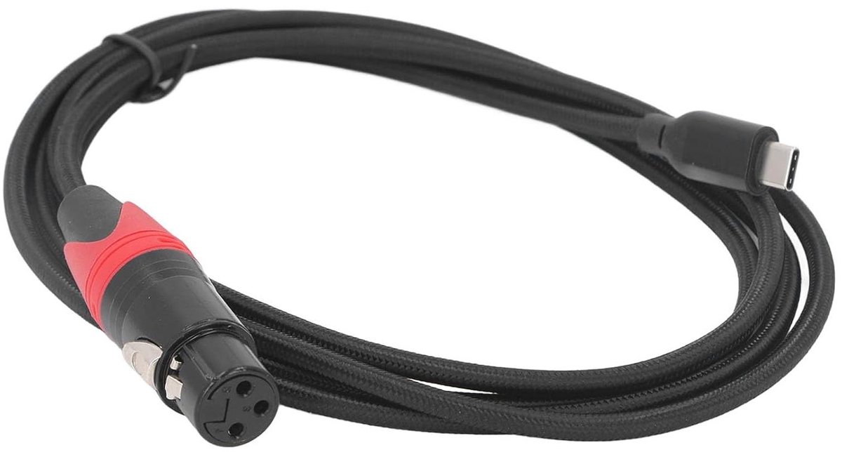 Type C XLR Kabel - Microfoon Converter - Hoorbare Opnames Maken - Plug and Play