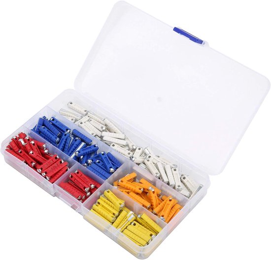 Torpedo Zekeringen - Autozekeringen Set - Auto Elektronica Beschermen - 5 Kleuren Herkenning - 200 Stuks - Assorti