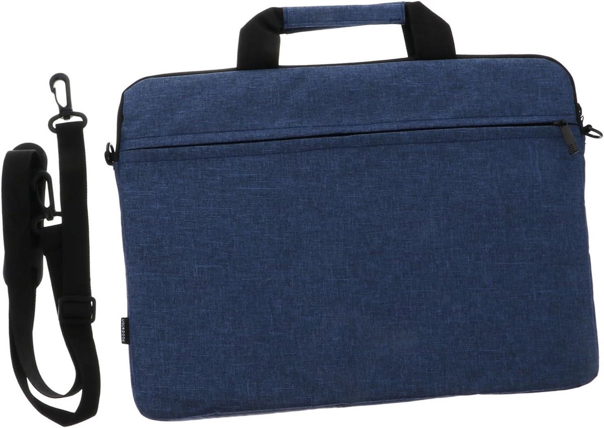 Laptop Tas - Aktetas Portemonnee - Zakelijk Vervoer - Licht Dun Gestructureerd - 40x30cm - Blauw