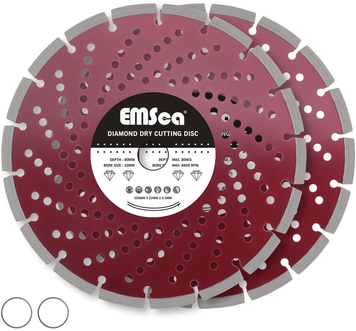 ONF3 - 9 Inch Diamond Disc - Snijschijf - Voor graniet en beton - 230 mm - Hoogwaardige snijschijf - 2 stuks - Geschikt voor professionals en do...