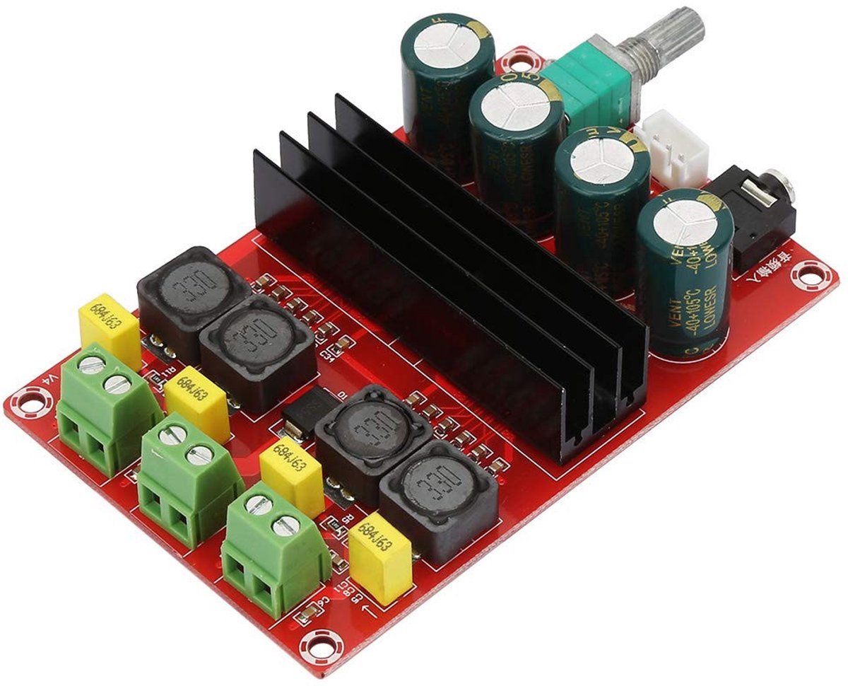 ONF3 - Digitale Stereo Versterker - Audio Amplificateur - 2x100W vermogen - DC12-24V aansluitingen - Geluidskwaliteit - Geschikt voor thuisgebru...
