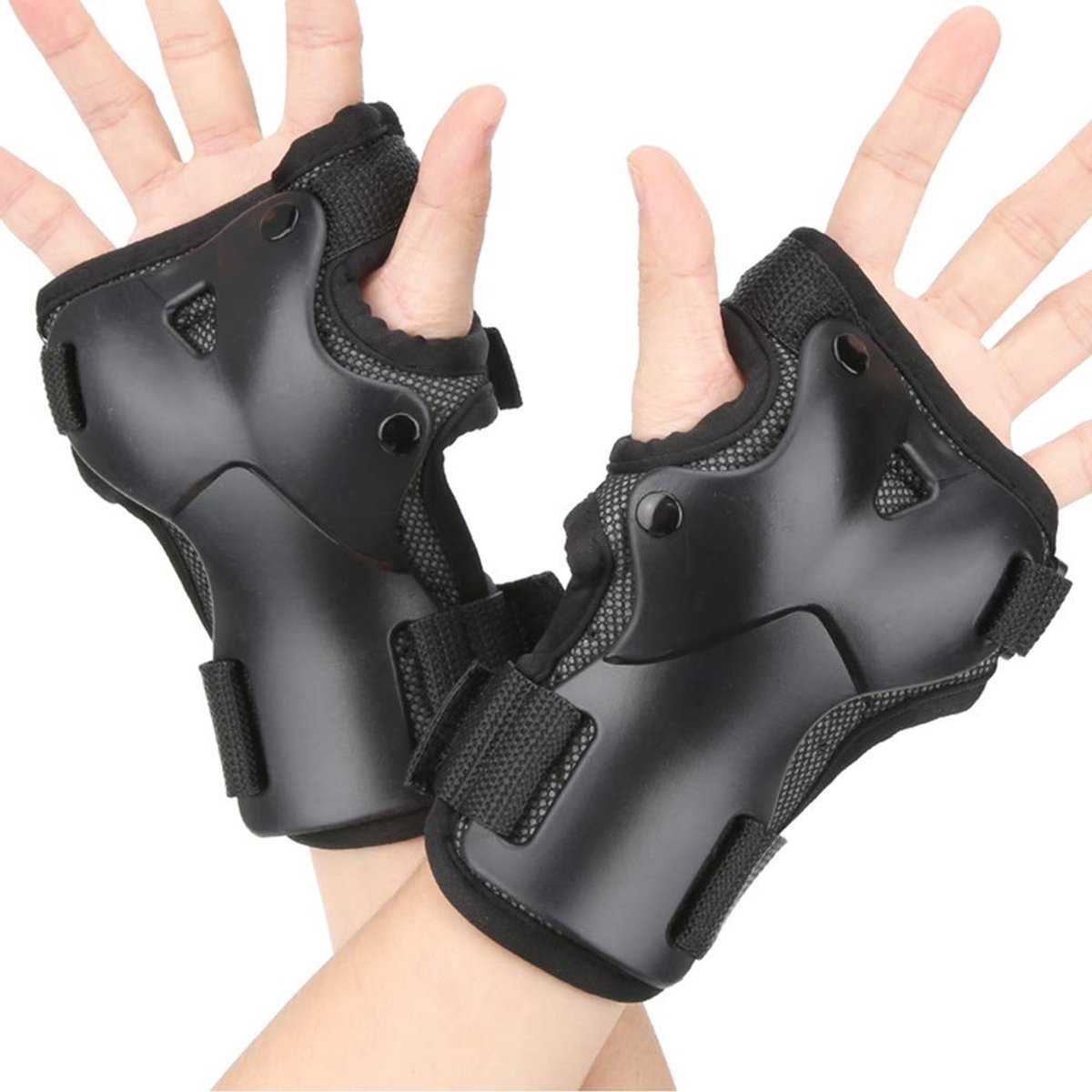 ONF3 - Handbeschermer - Polsbeschermer - Ademend en duurzaam - Zwart - Sportbescherming - Ideaal voor rolschaatsen en snowboarden - S