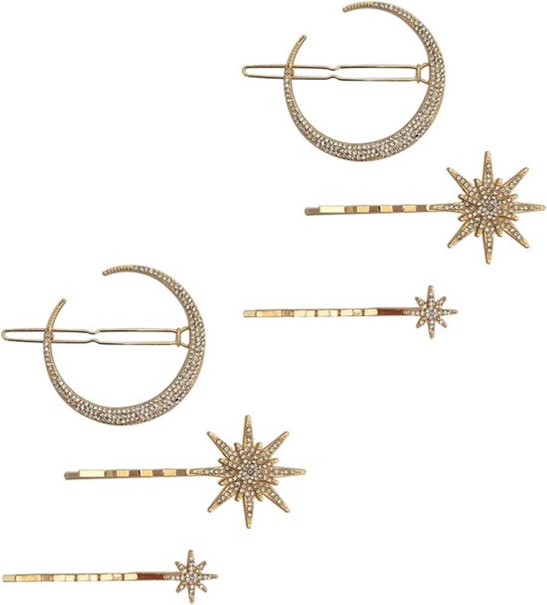 Set van 10 ster metalen haarspelden voor meisjes - Trendy haaraccessoires