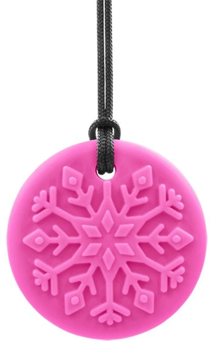 ARK Therapeutic kauwsieraad sneeuwvlok bijtspeeltje hot pink medium.