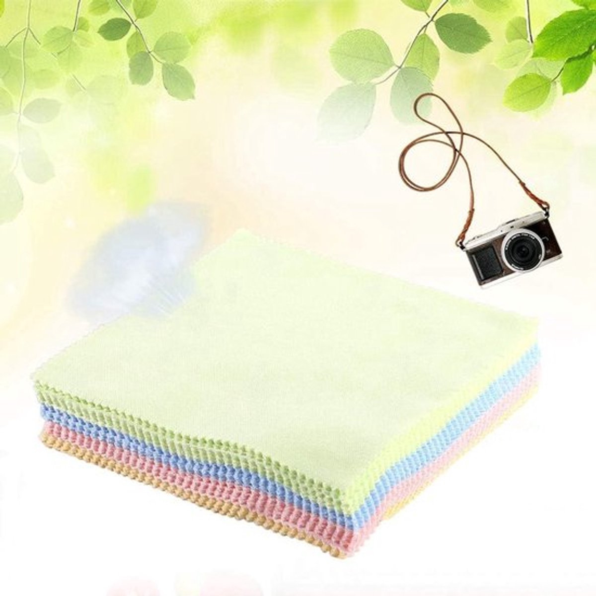 Microfiber schoonmaakdoekjes voor telefoon, camera en bril - Set van 70 stuks - 13x13 cm - Hoge wateropname