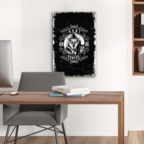 Aluminium schilderij 40x60 cm - Wanddecoratie metaal - Vintage - Tijger - Design - Metalen muurdecoratie woonkamer - Decoratie industrieel - Foto op dibond - Industriële accessoires slaapkamer