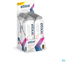 Etixx Isotonic Drink Energy Gel - Sports Nutrition - Energy Gel - 12X60 ml - Sinaasappel - Geen water nodig - Koolhydraatrijk - Vegan