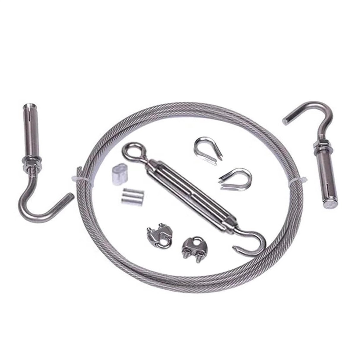 Gecoate Staalkabel - Flexibel Touw - Veelzijdig Gebruik - Roestvrij Staal - 4mm Diameter - Transparant