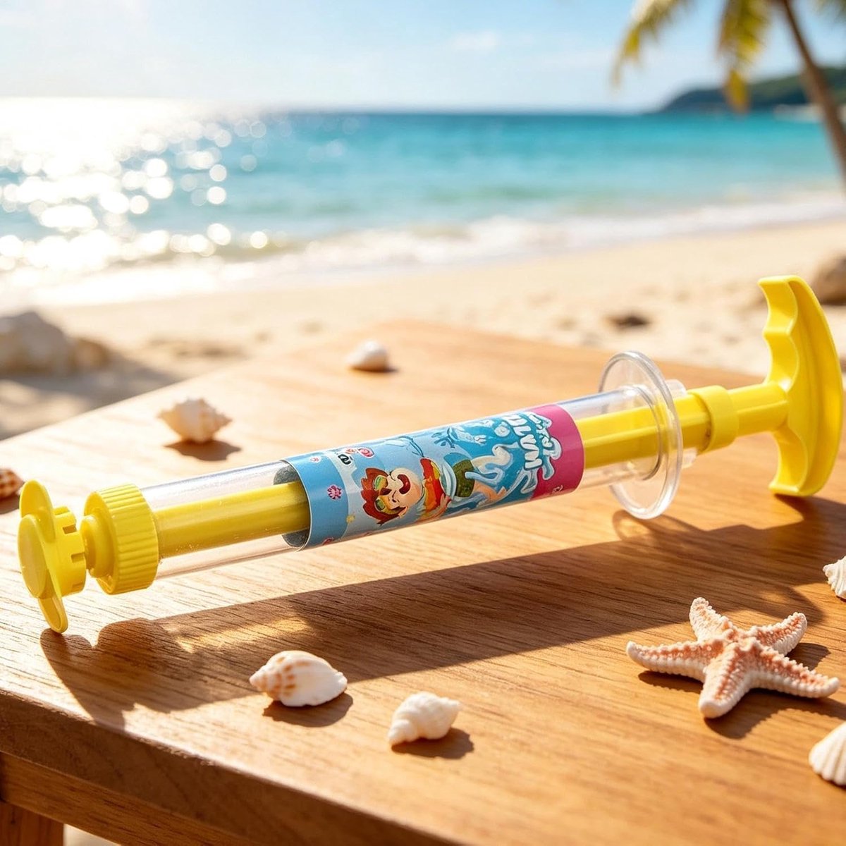 Waterspuit Voor Kinderen - Waterkanon Zwembad - Zomer Pret - Groot Reservoir - 44 cm Lengte - Geel – foto 3
