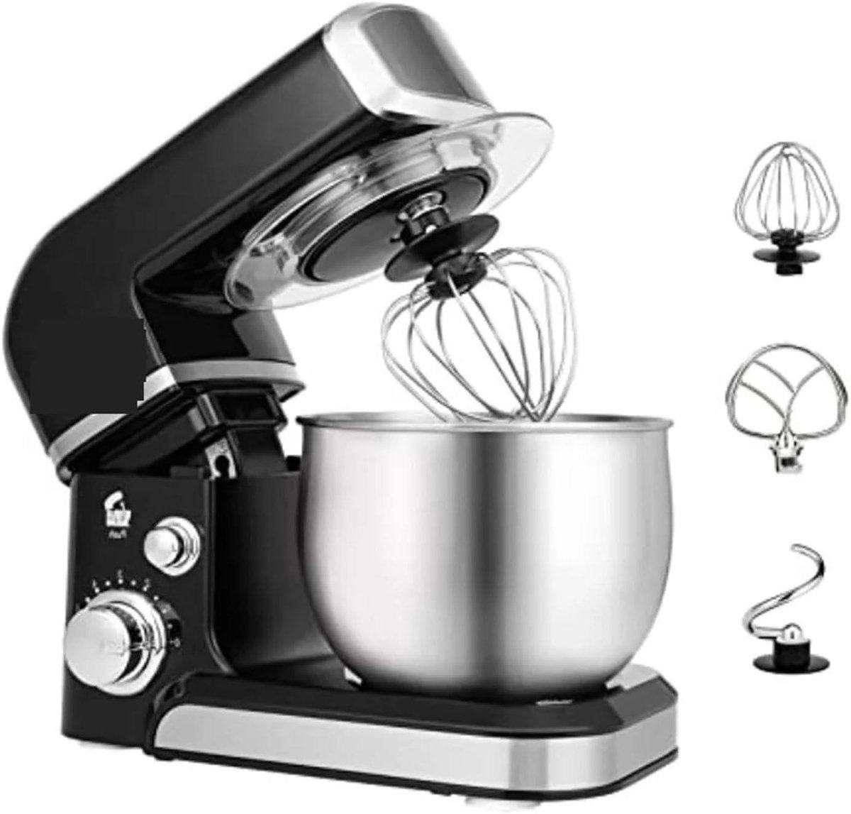 Staande mixer - Keukenmachine - Bakken en mixen - 6 snelheden - Compact formaat - Wit