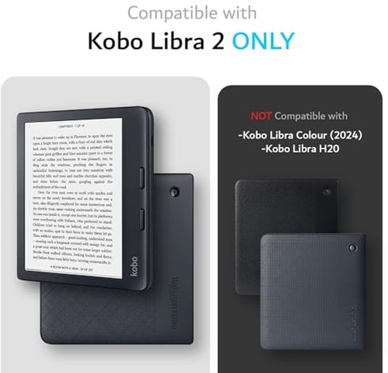 Compatibele Hoes voor Kobo Libra 2 en Tolino Vision 6 - Schokbestendig, Lichtgewicht en Antivervaging — afbeelding 2