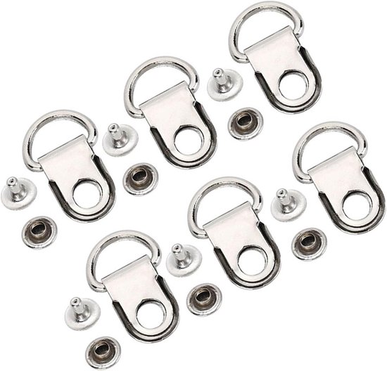 Dailygoods- Schoenveterhaak 100 Sets - D-ring Beugel - Messing - 9x14mm - Basisaccessoires - Eenvoudige installatie - Veterhaak van Dailygoods — afbeelding 4