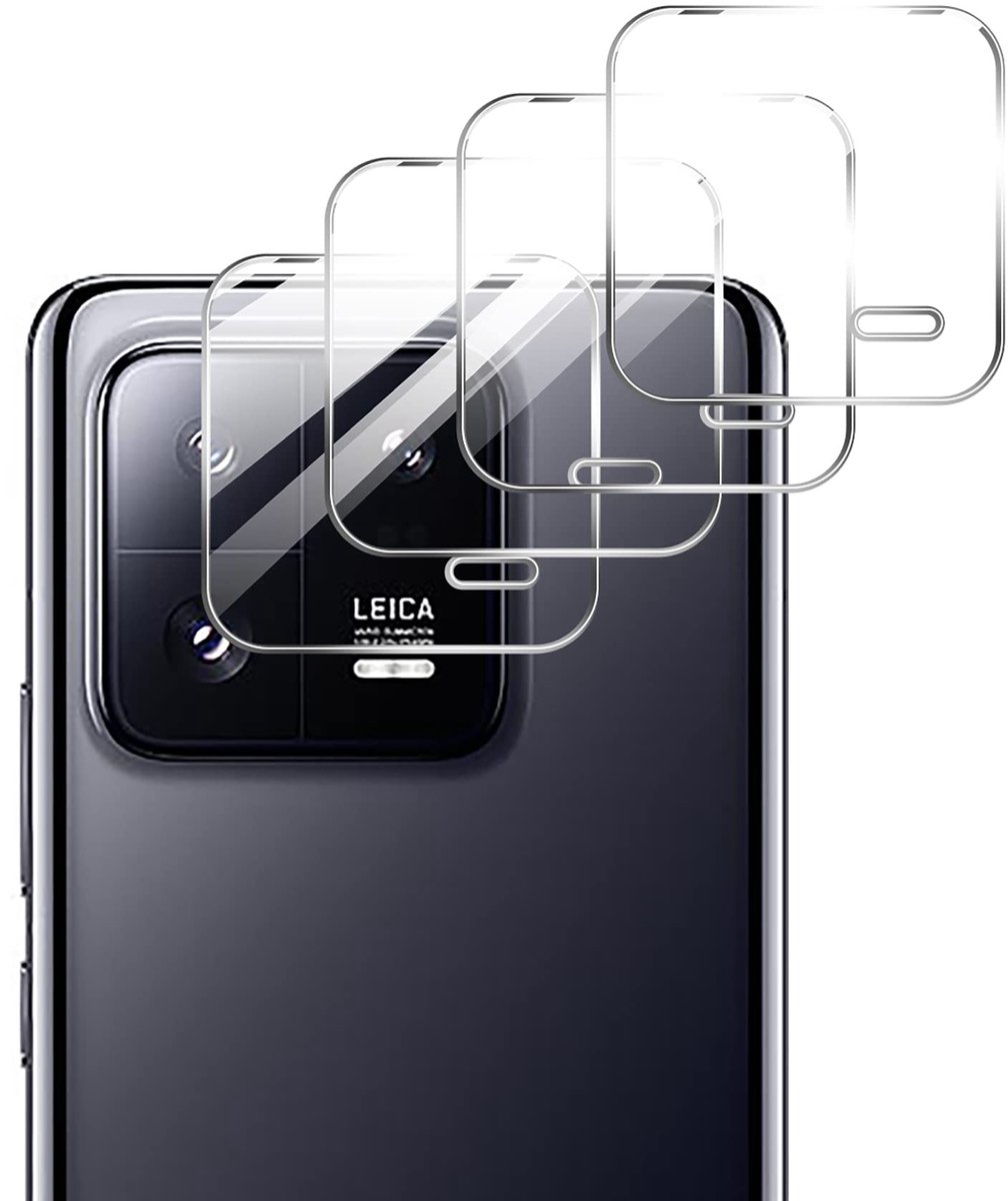 aladdien - Ultradunne cameralensbeschermer - HD gehard glas - 4-pack - Xiaomi Mi 13 Pro - Ideaal voor bescherming - Geschikt voor smartphone