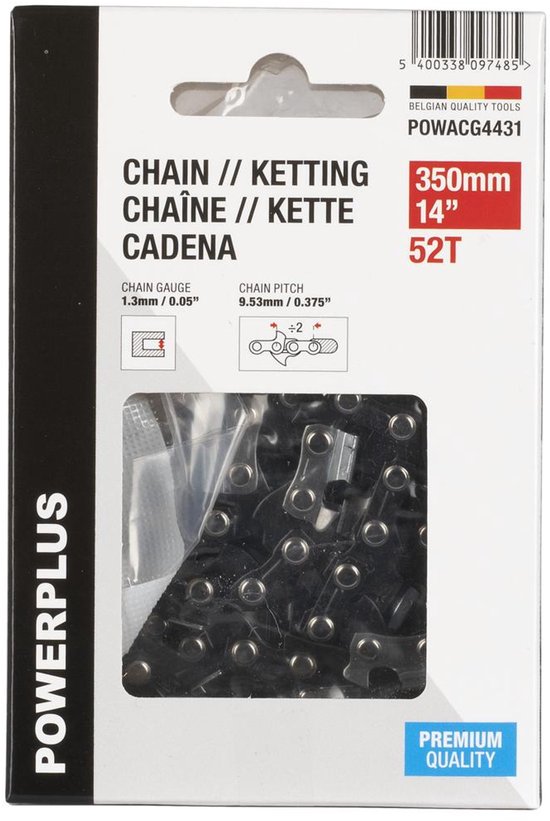 Powerplus - POWACG4431 - Ketting - 14" - 350mm - 52T - Premium van Powerplus — afbeelding 4