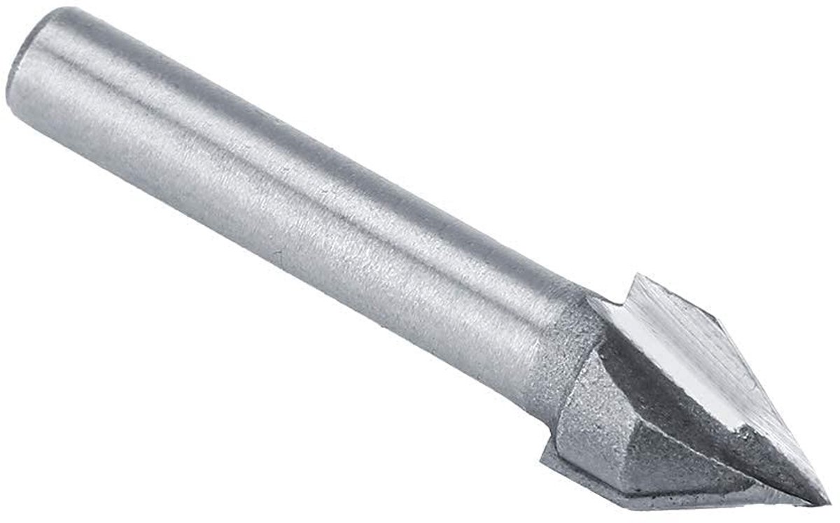 aladdien - CNC Frees Cutter - V-Slot 6mm - HSS - Voor Houtbewerking - Precisie en Graveren - Geschikt voor Professionals - Ideaal voor Meubelmakerij