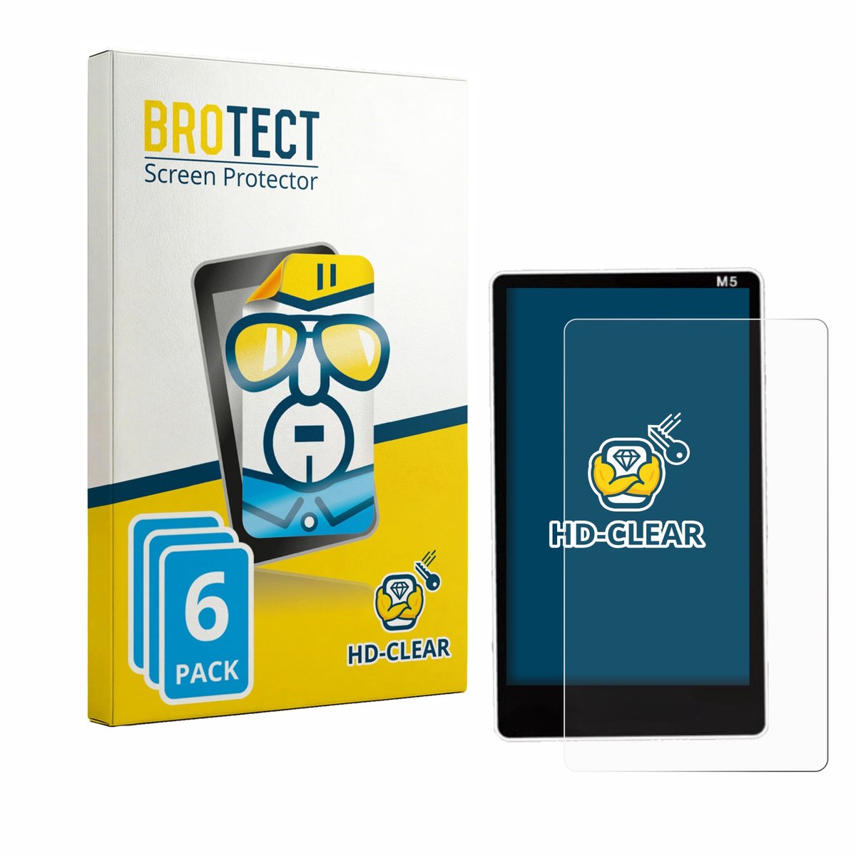 BROTECT - Screenprotector voor Acogedo M5 - Folie Beschermfolie transparant 6 Stuks
