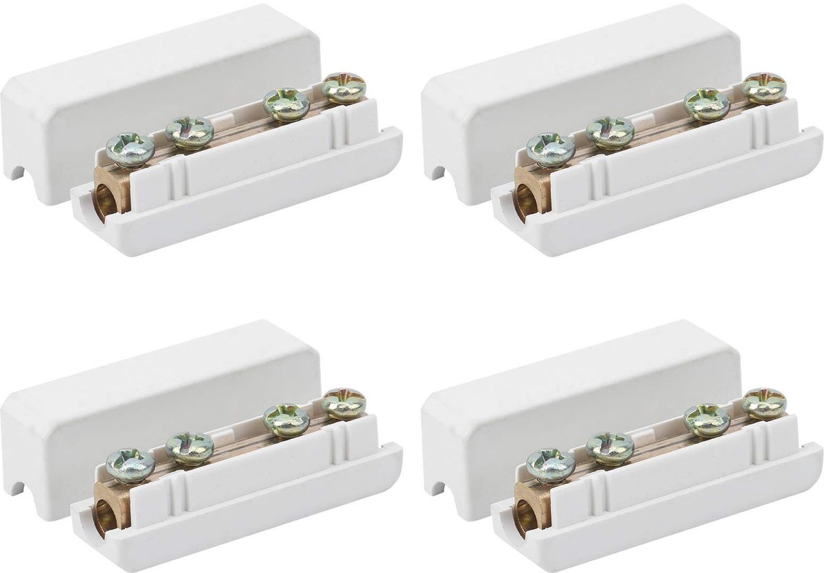 aladdien - Kabelconnector Set - 4-delige Schroef Terminaalblok - Voor Elektrische Aansluitingen - Betrouwbare verbinding - Geschikt voor diverse toe..