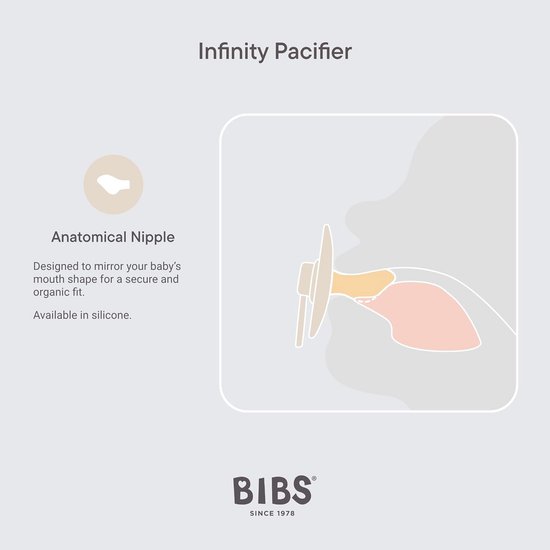 BIBS Infinity Anatomic Teat Pack of 2, BPA Free, Anatomical Silicone Teat, Anatomical Teat, Silicone, Made in Denmark, Size 2 (Pack of 2), Blossom/Dusky Lilac van BIBS — afbeelding 5