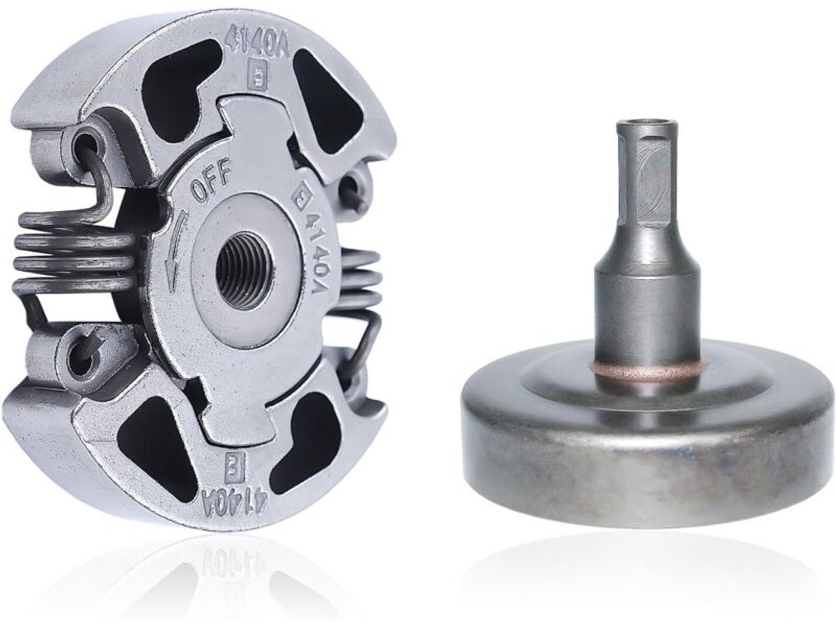 Koppelingssets en koppelingsdrums geschikt voor Stihl FS38, FS40, FS45, FS50, FS55 en FS70 bosmaaiers verbeteren de controle over de roterende kop en zijn snel te installeren.