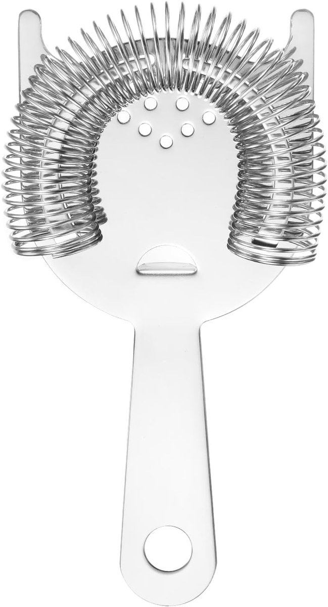 Cocktailzeef - Bar tool - Dranken maken - Afneembare veer - 165mm lang - Zilverkleurig