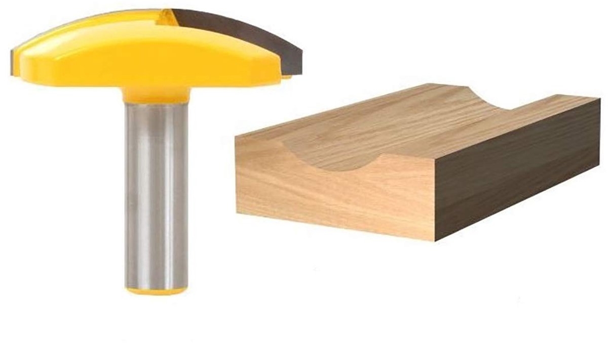 Horizontale Crown Frees voor Houtbewerking, 2-3/4 Inch, 1/2 Inch Schacht, Tungsten Carbide, Ideaal voor Precisie en Efficiëntie in Meubelmakerij