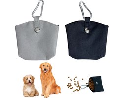 Hondenvoerzakken Set van 2, Magnetische Sluiting voor Training, Handige Treat Bags met Haak voor Alle Honden