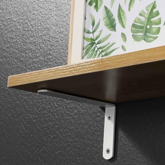 Hoekbeugel voor Planken - RVS Wandbeugels voor Stevige Ondersteuning - 125mm x 75mm, Set van 4 Stuks, Ideaal voor Muurmontage en Meubelprojecten — afbeelding 5