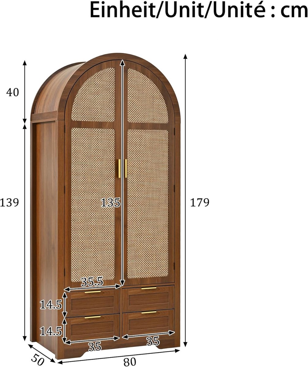 Kledingkast - 80x50x179 cm - Arqam