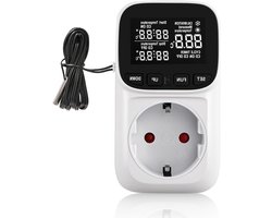 Digitale Temperatuurcontroller 230 V met Sensor en VA Display voor Thermostaat, Greenhouse, Terrarium en Aquarium