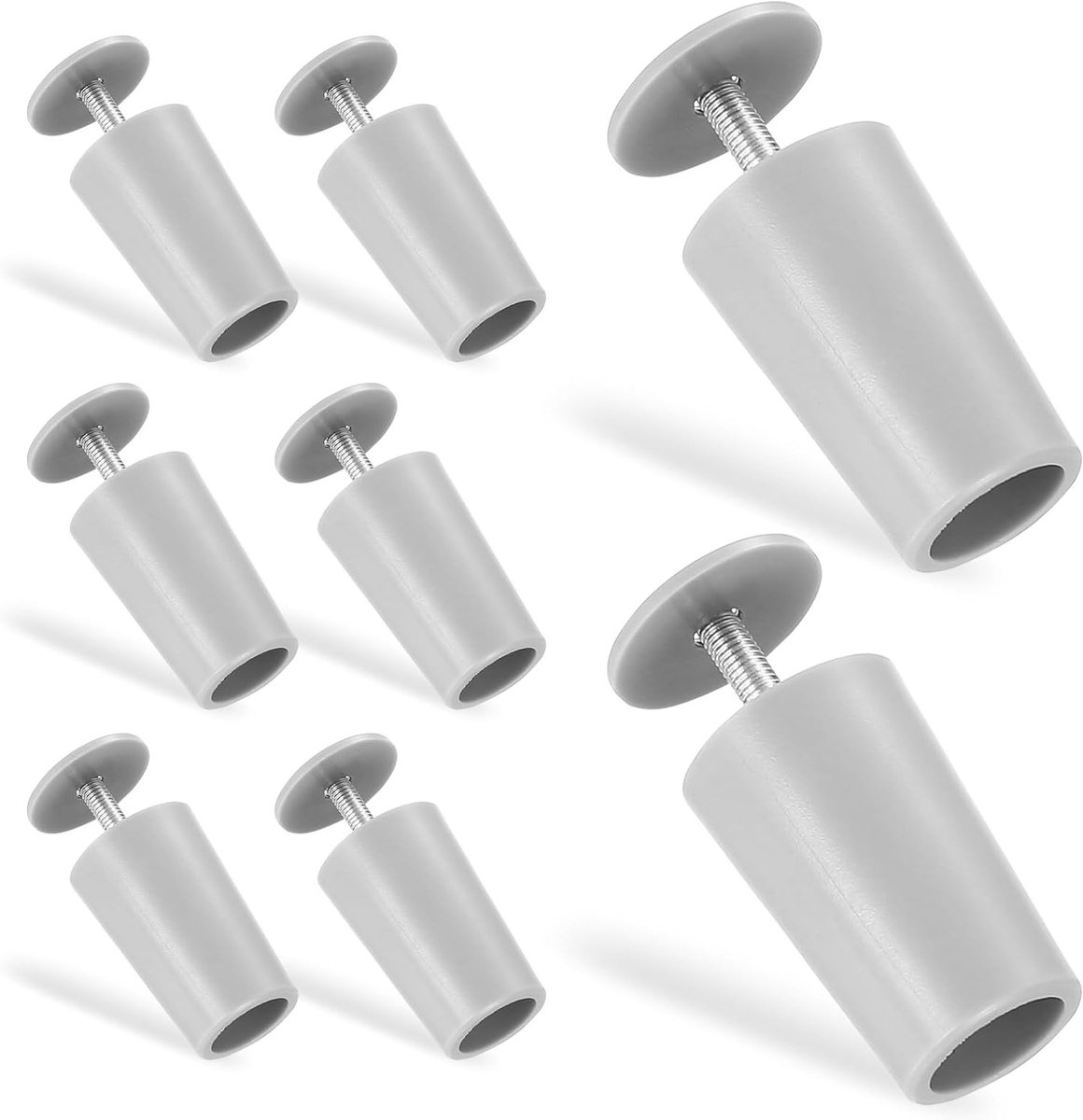 Set van 8 Roll Stops voor Rolluiken - Grijze Plastic Blokkers voor Rolluiklamellen en Buitenonderdelen
