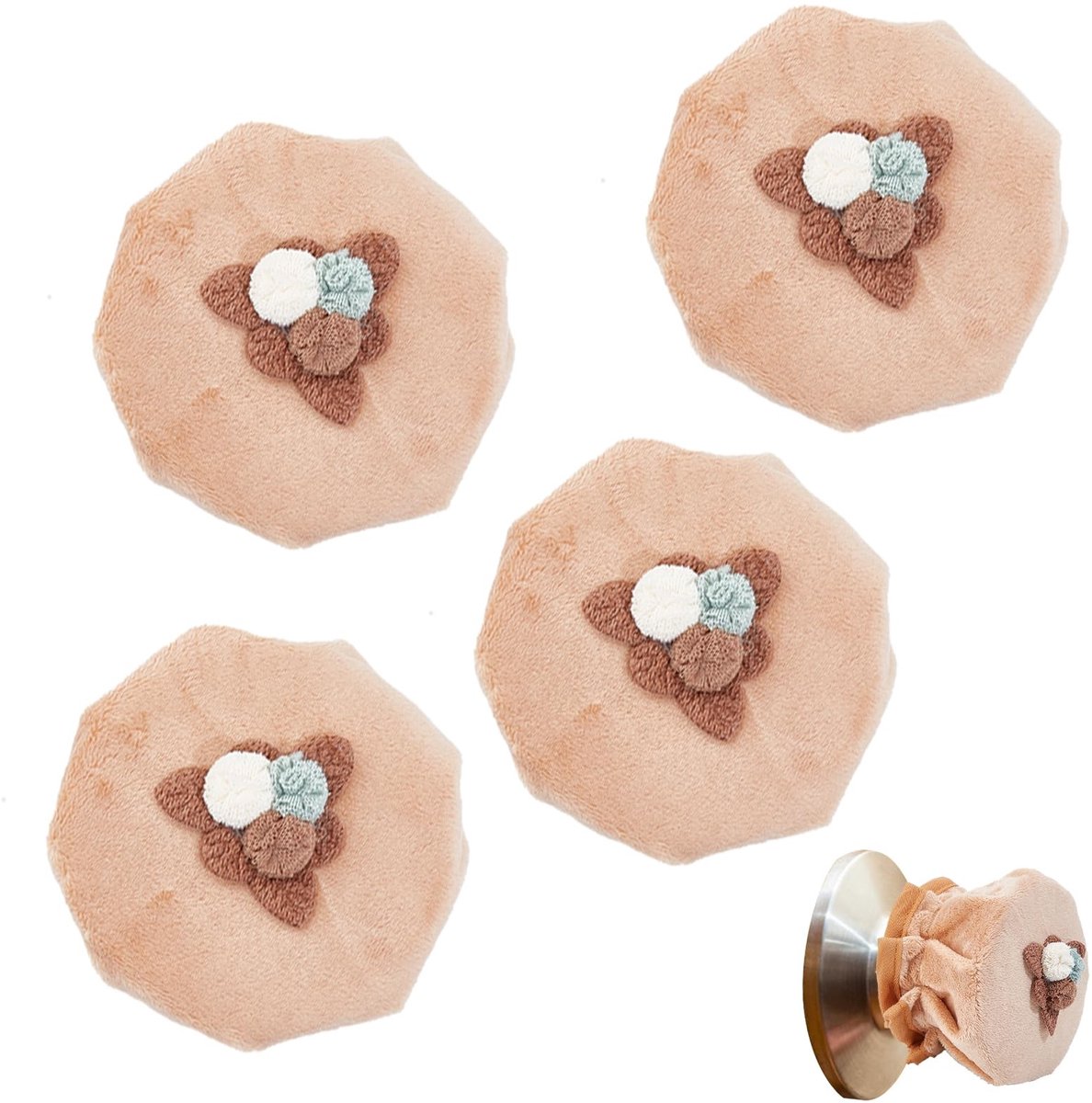 aladdien - Deurklinkafdekkingen - Bescherming tegen kou - Koffiekleur - Decoratief kussen - Zachte grip - Geschikt voor elk interieur