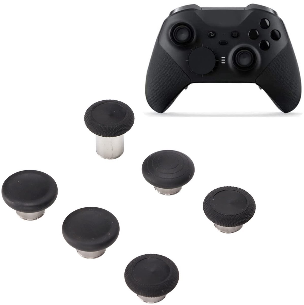 aladdien - 6-delige Vervangende Joysticks - Metalen Grip - Duurzaam en Verwisselbaar - Voor One Series 2 Controller - Ergonomisch en Betrouwbaar - G..