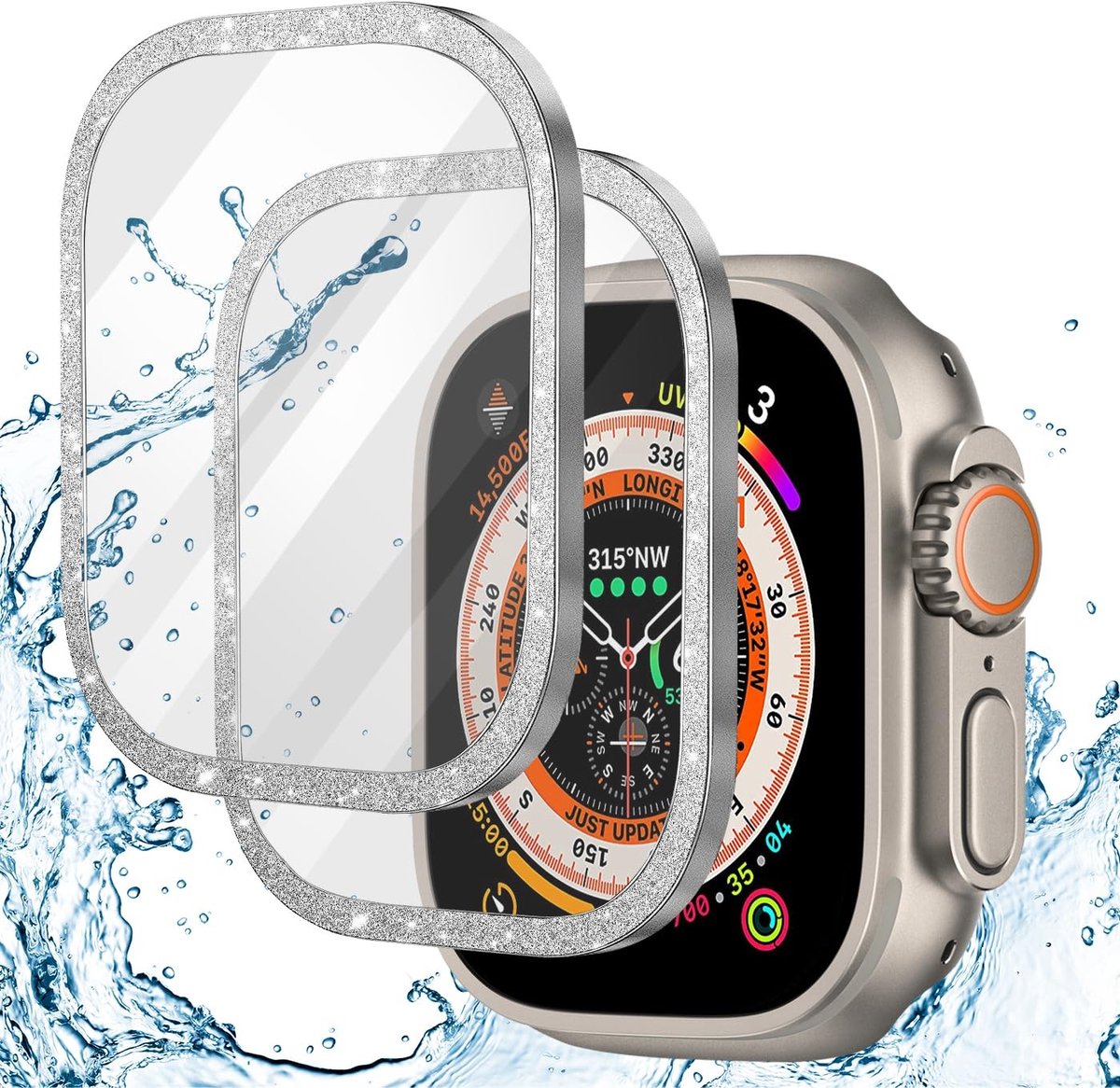 Allecto - Schermbeschermer - Apple Watch Ultra 49mm - Krasbestendig - Bubbelvrij - Volledige Dekking - HD Glazen Bescherming - Geschikt voor Apple ...