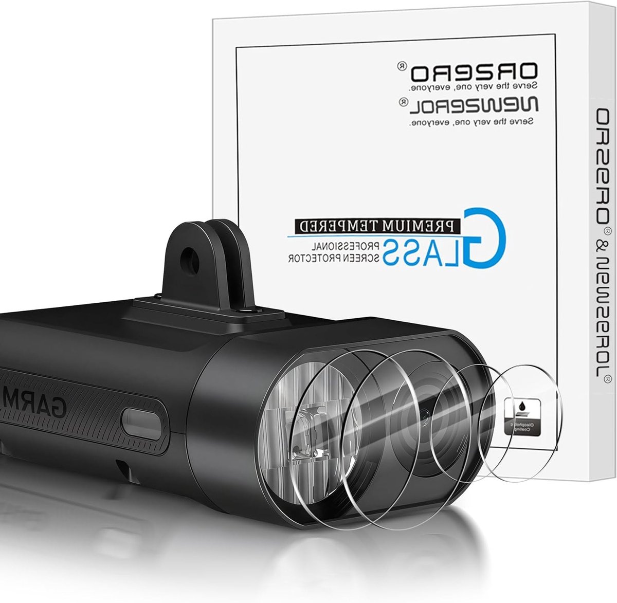 2-Pack Koplampbeschermer en 2-Pack Lensbeschermer voor Garmin Varia Vue, Krasbestendig en Hoogwaardige 9H Geharde Glazen Bescherming
