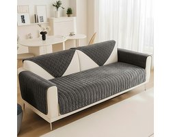 Waterdichte en Krabbestendige Sofa Cover voor Honden en Katten, Universele Dekens met Antislip Ondersteuning, Geschikt voor L-vormige Banken in Diverse Maten (Grijs, 90)
